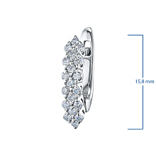 Серьги из серебра c бриллиантами