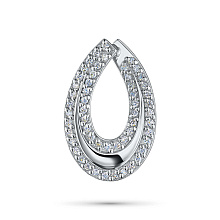 Классическая подвеска из белого золота c бриллиантами