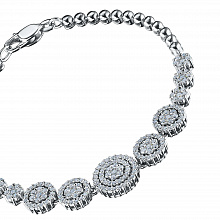 Браслет из белого золота с бриллиантами (изготовление)