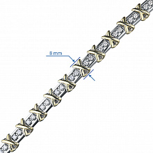 Браслет из комбинированного золота с бриллиантами (изготовление)