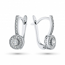 Серьги из белого золота с бриллиантами (изготовление)