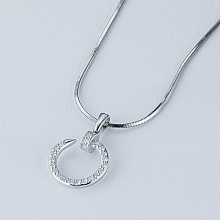 Подвеска из белого золота с бриллиантами