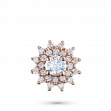 Подвеска из красного золота с бриллиантами (изготовление)