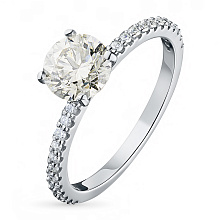 Кольцо из белого золота с бриллиантом (изготовление)