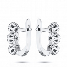 Серьги из белого золота с бриллиантами (изготовление)