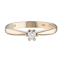 Кольцо из красного золота с бриллиантом (изготовление)