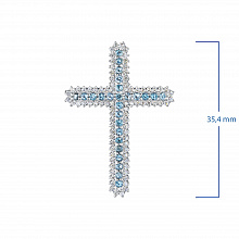Подвеска из белого золота с бриллиантами и топазами (изготовление)