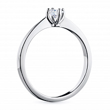 Кольцо из белого золота (изготовление) с бриллиантом