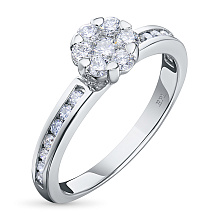 Кольцо из белого золота с бриллиантами (изготовление)