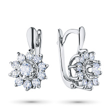 Серьги из белого золота с бриллиантами (изготовление)