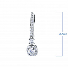 Серьги из белого золота с бриллиантами (изготовление)