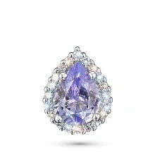 Подвеска из белого золота с танзанитом и бриллиантами