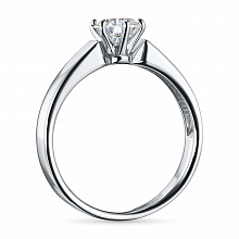 Помолвочное кольцо из белого золота с бриллиантом