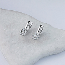 Серьги из белого золота с бриллиантами (изготовление)