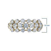 Классическое кольцо из желтого золота c бриллиантами