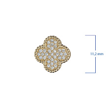 Пусеты из желтого золота c бриллиантами выращенными
