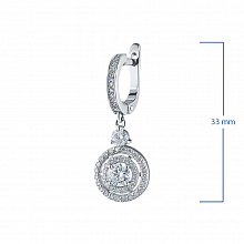 Серьги из белого золота с бриллиантами (изготовление)