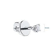 Пусеты из белого золота с бриллиантами (изготовление)