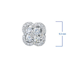 Пусеты из белого золота с бриллиантами (изготовление)