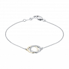 Браслет из комбинированного золота с бриллиантом (изготовление)