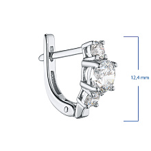Серьги из белого золота (изготовление) с бриллиантом