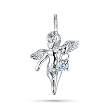 Подвеска из серебра с бриллиантом