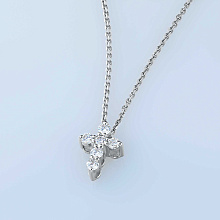 Подвеска из серебра c бриллиантами выращенными