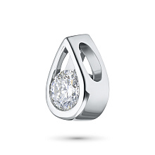 Подвеска из белого золота с бриллиантом