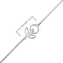 Браслет из белого золота с бриллиантом (изготовление)