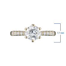 Кольцо из желтого золота c бриллиантами