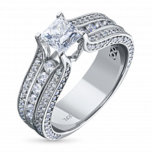 Кольцо из белого золота с бриллиантами (изготовление)