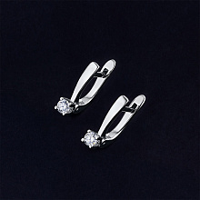 Серьги из белого золота с бриллиантами (изготовление)