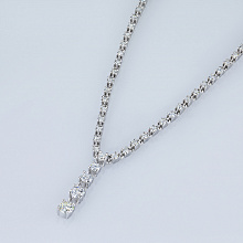 Колье из белого золота с бриллиантами (изготовление)