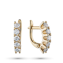 Серьги из желтого золота с бриллиантами (изготовление)