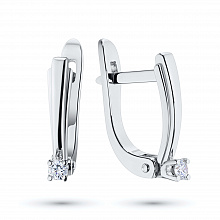 Серьги из белого золота с бриллиантами (изготовление)