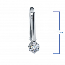 Серьги из белого золота с бриллиантом (изготовление)