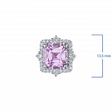 Пусеты из белого золота с бриллиантами (изготовление)