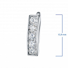 Серьги из белого золота с бриллиантом (изготовление)