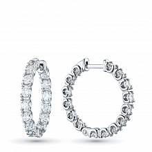 Серьги из белого золота с бриллиантами (изготовление)