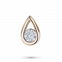 Подвеска из красного золота с бриллиантом (изготовление)