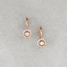 Серьги из красного золота с бриллиантами (изготовление)