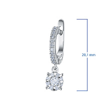 Серьги из белого золота с бриллиантами (изготовление)