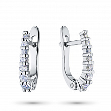 Серьги из белого золота с бриллиантами (изготовление)