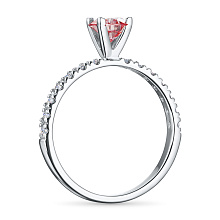 Кольцо из белого золота c бриллиантами выращенными