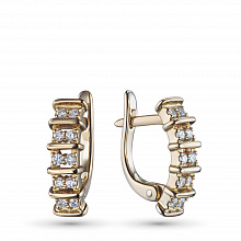 Серьги из желтого золота с бриллиантами (изготовление)