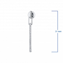 Пусеты из белого золота с бриллиантами (изготовление)