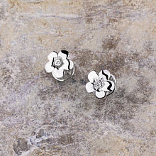 Пусеты из серебра с бриллиантами (изготовление)