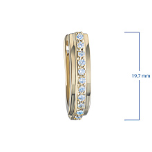 Серьги из желтого золота c бриллиантами