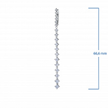 Серьги из белого золота с бриллиантами (изготовление)