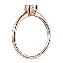 Кольцо из красного золота (изготовление) с бриллиантом